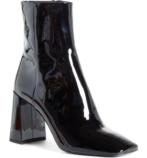 prada patent leather chelsea boots|Prada block heel bootie.